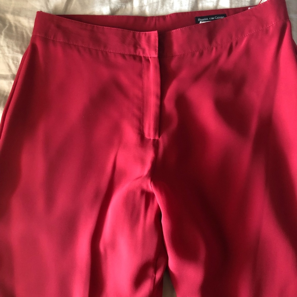 Beautiful silky red trousers vintage from Brazil